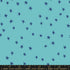 Starry Turquoise cotton fabric by Ruby Star Society featuring scattered dark blue stars on a bright turquoise background.