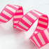 neon pink and off white striped polyester bag webbing strap