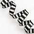 black and white striped polyester webbing for bag straps and sewing projects