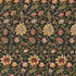 Morris Manor Evenlode Florals Ebony fabric by Barbara Brackman – black William Morris-inspired floral print on cotton.