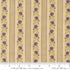 Collections Essence Floral Stripes Parchment fabric by Howard Marcus for Moda Fabrics featuring elegant lavender floral vines and delicate vertical stripes on a warm parchment premium cotton background.