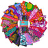 Kaffe Fassett August 2025 Hot 6 inch Design Strip roll with vibrant pink orange purple strips.