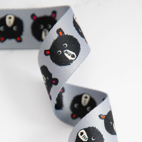 gray teddy bear webbing strap 1.5 inch bag making trim