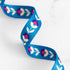blue floral chain polyester webbing for bag straps and sewing projects