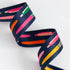 navy webbing with colorful pens for bag making and sewing projects