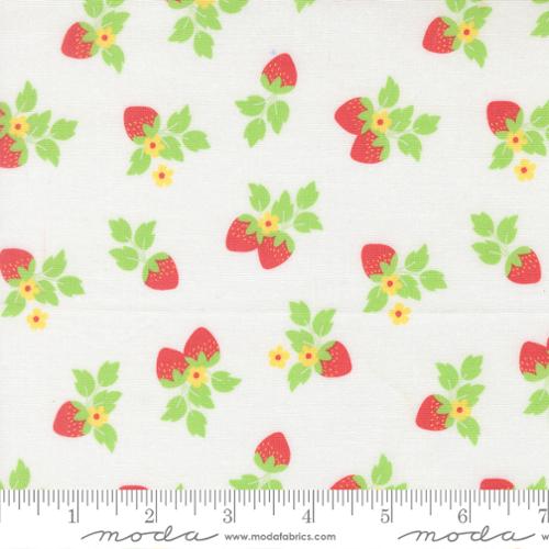 Fruit Salad Strawberries Off White quilting cotton by Corey Yoder for Moda Fabrics