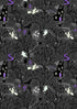 Witchy Woods on Dark Grey Glow in the Dark Yardage