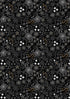 Witchy Woods - Floral Cobwebs on Black Glow in the Dark Yardage