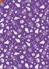 Witchy Woods - Spooky Friends on Purple Glow in the Dark Yardage