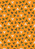 Witchy Woods - Witches Hats on Halloween Orange Glow in the Dark Yardage