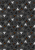 Witchy Woods - Witches Hats on Dark Grey Glow in the Dark Yardage