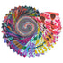 Echinacea Design Roll jelly roll by Anna Maria Horner featuring colorful floral quilting fabric strips in bright rainbow tones