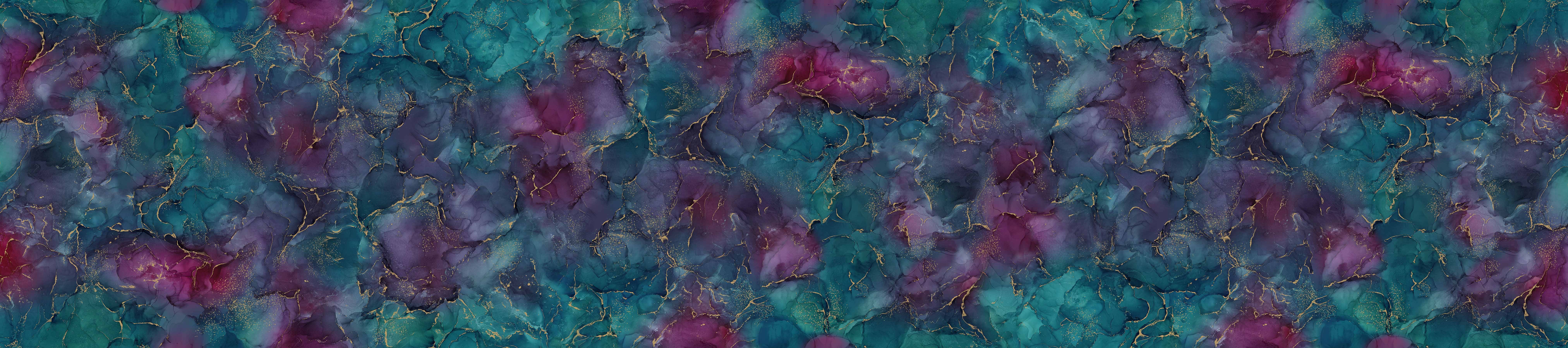 Midas – Jewels 108" wide quilt backing fabric by Northcott, featuring marbled jewel tones with metallic accents, designed by Deborah Edwards and Melanie Samra.