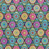 Pink mandala quilting fabric featuring colorful geometric floral medallions in turquoise, aqua, yellow, and lime green by Blank Quilting.
