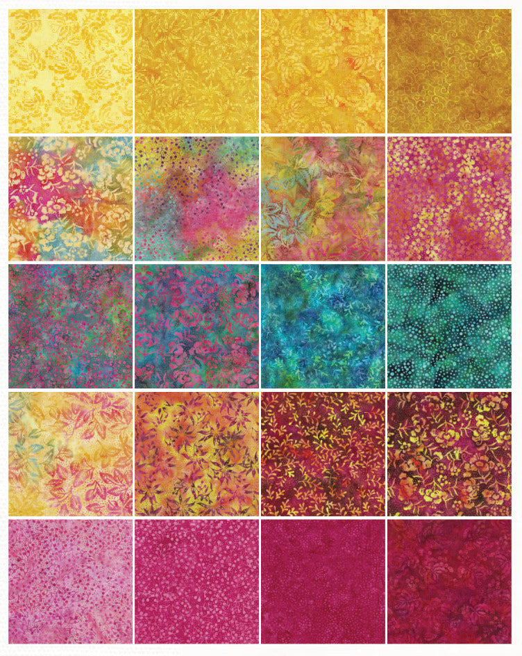 Blushing Garden Batik Strip Pack