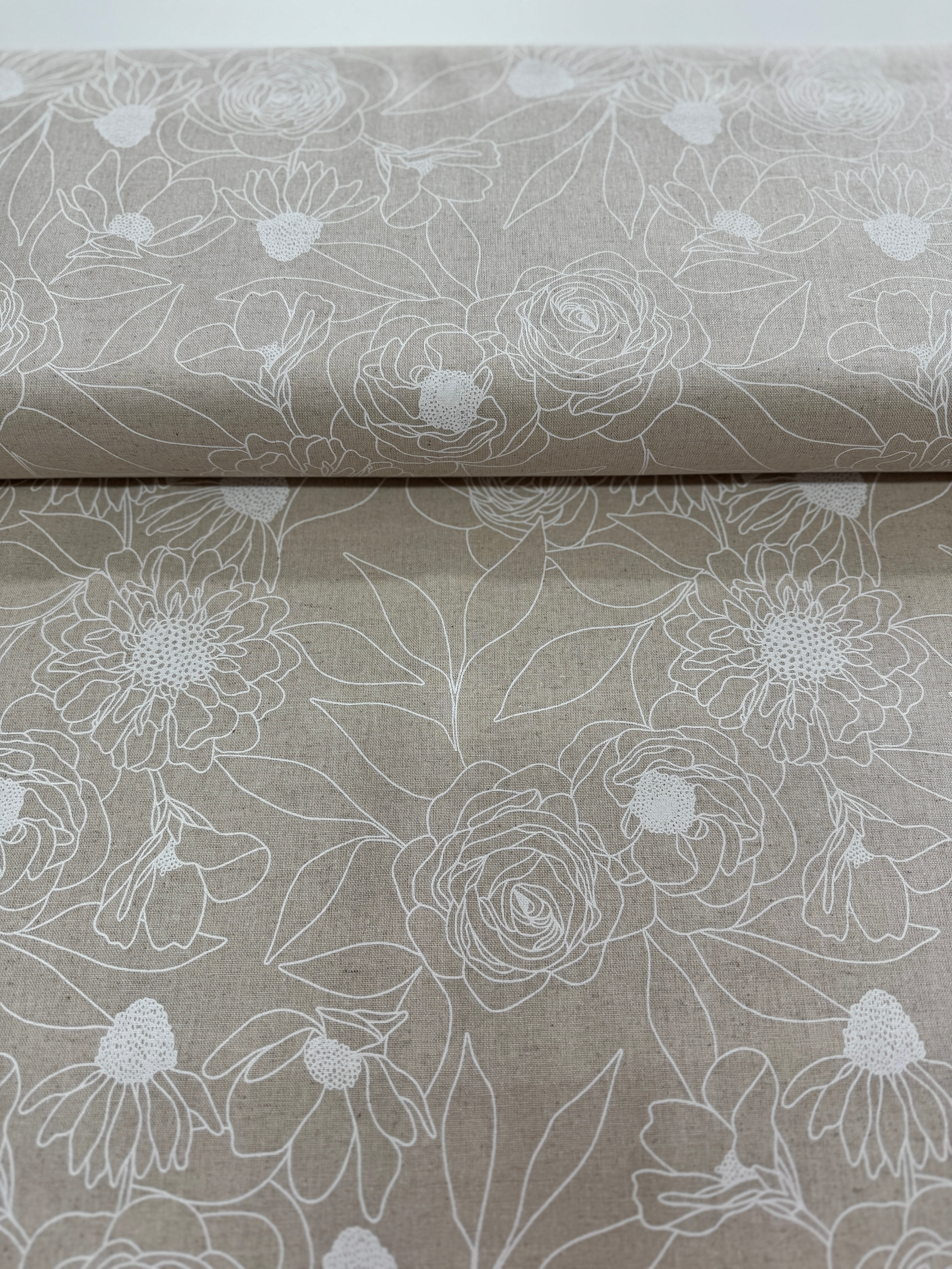 Botany Mochi Linen Paper - Florals Yardage
