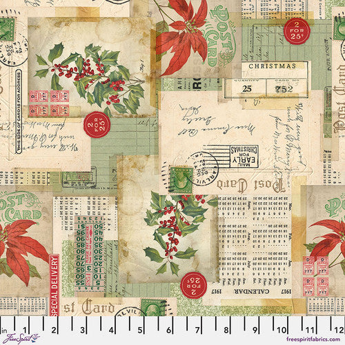 Postcard Collage Multi Canvas Yardage