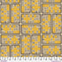 Tim Holtz Palette Yellow Numbers cotton canvas fabric featuring vintage yellow number cards with black typography arranged in a repeating collage pattern by FreeSpirit Fabrics.