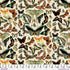 Tim Holtz Palette Teal Butterflies cotton canvas fabric featuring vintage butterflies, moths, and entomology illustrations on a cream background by FreeSpirit Fabrics.