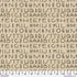 Tim Holtz Palette Charcoal Typography cotton canvas fabric featuring vintage alphabet letterforms in charcoal on a parchment background by FreeSpirit Fabrics.