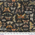 Tim Holtz Halloween Moth Study cotton canvas fabric featuring detailed vintage moth illustrations on a distressed charcoal chalkboard background.