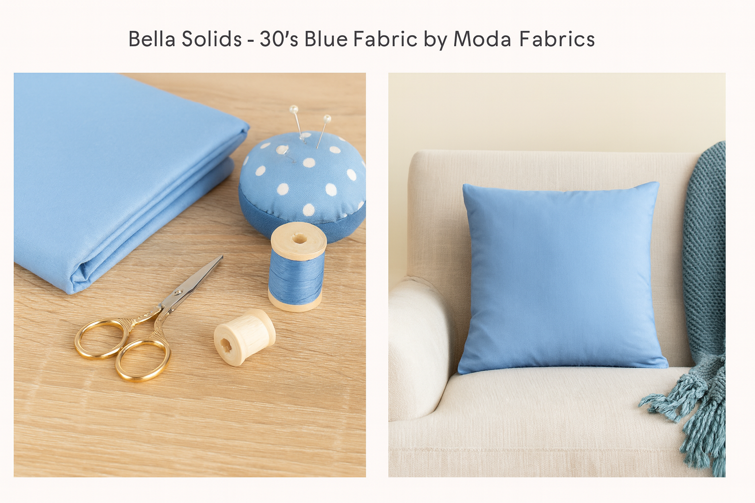 Bella Solids 30's Blue Yardage