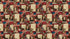 America 250 Founding Fathers Red Multi fabric featuring George Washington, Benjamin Franklin, John Jay, American flags, eagles, and Liberty Bell motifs.