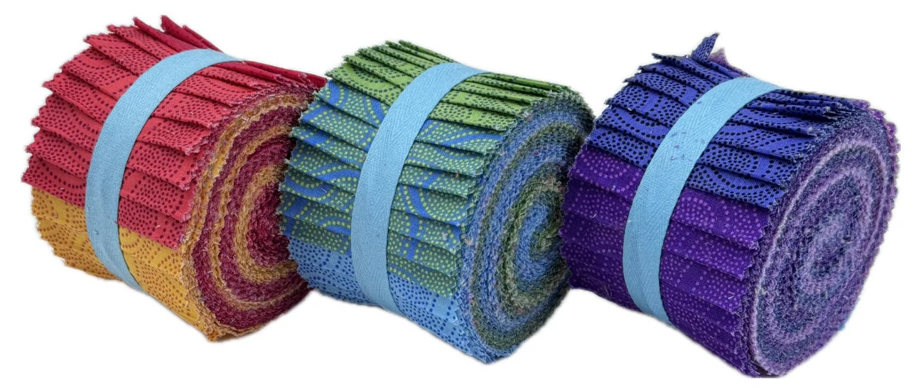 Kaffe Fassett Collective Aboriginal Dot 2.5" Mini Design Roll Tower - 63 Pcs