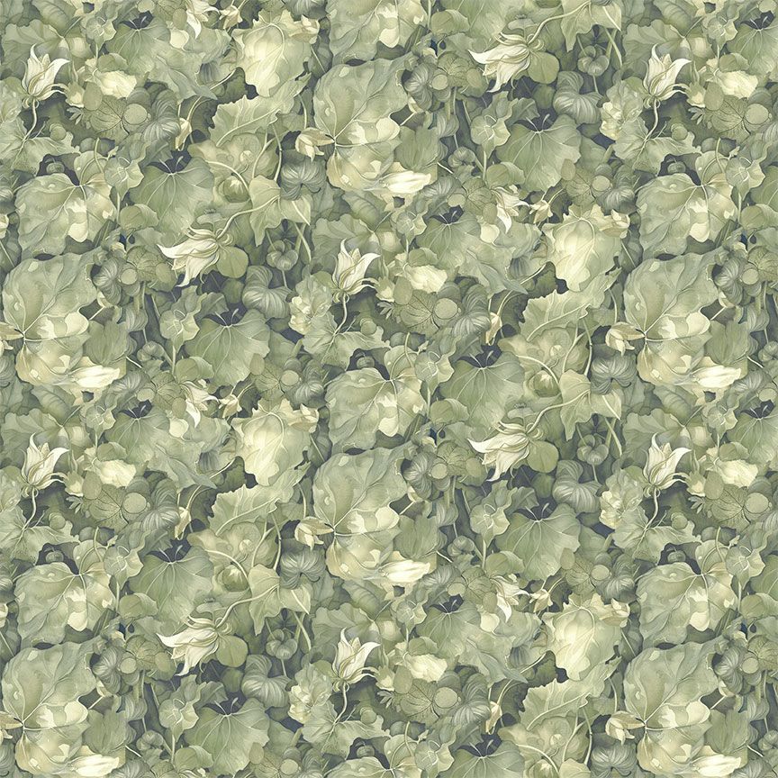 Lumiere - Packed Leaves Green Yardage