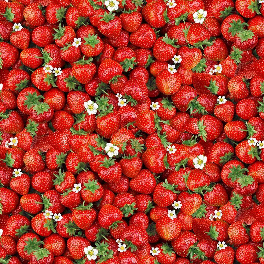 Berry Sweet - Packed Sweet Strawberries Yardage