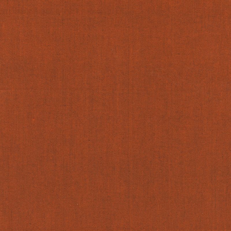 Artisan Cotton Pumpkin/Umber fabric by Windham Fabrics featuring a warm pumpkin orange and earthy umber yarn-dyed woven texture.