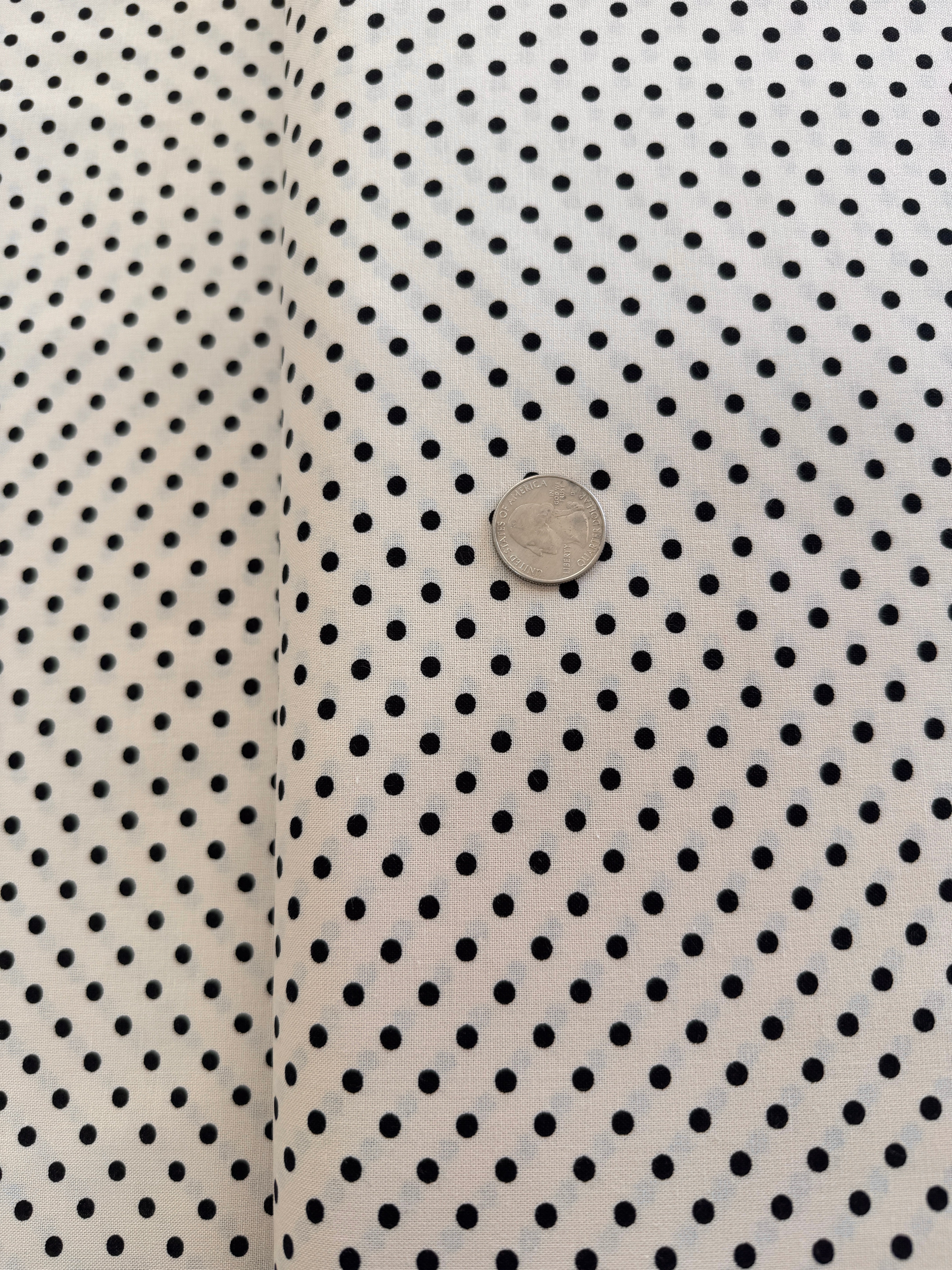 Sevenberry Dots-A-Lot - Black Dots on Ivory Yardage