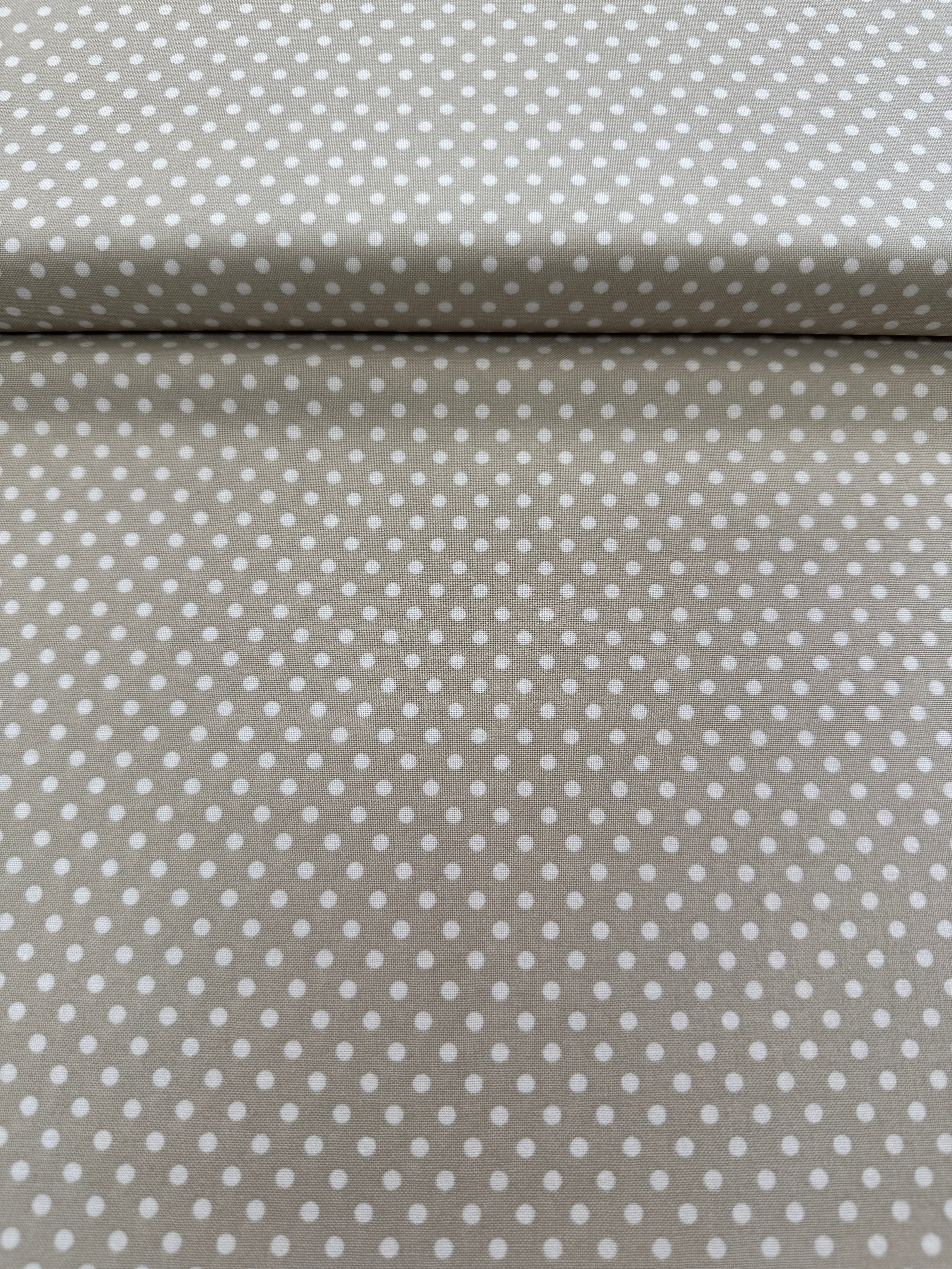45" Dottie - Dottie Small Dots on Gray Yardage