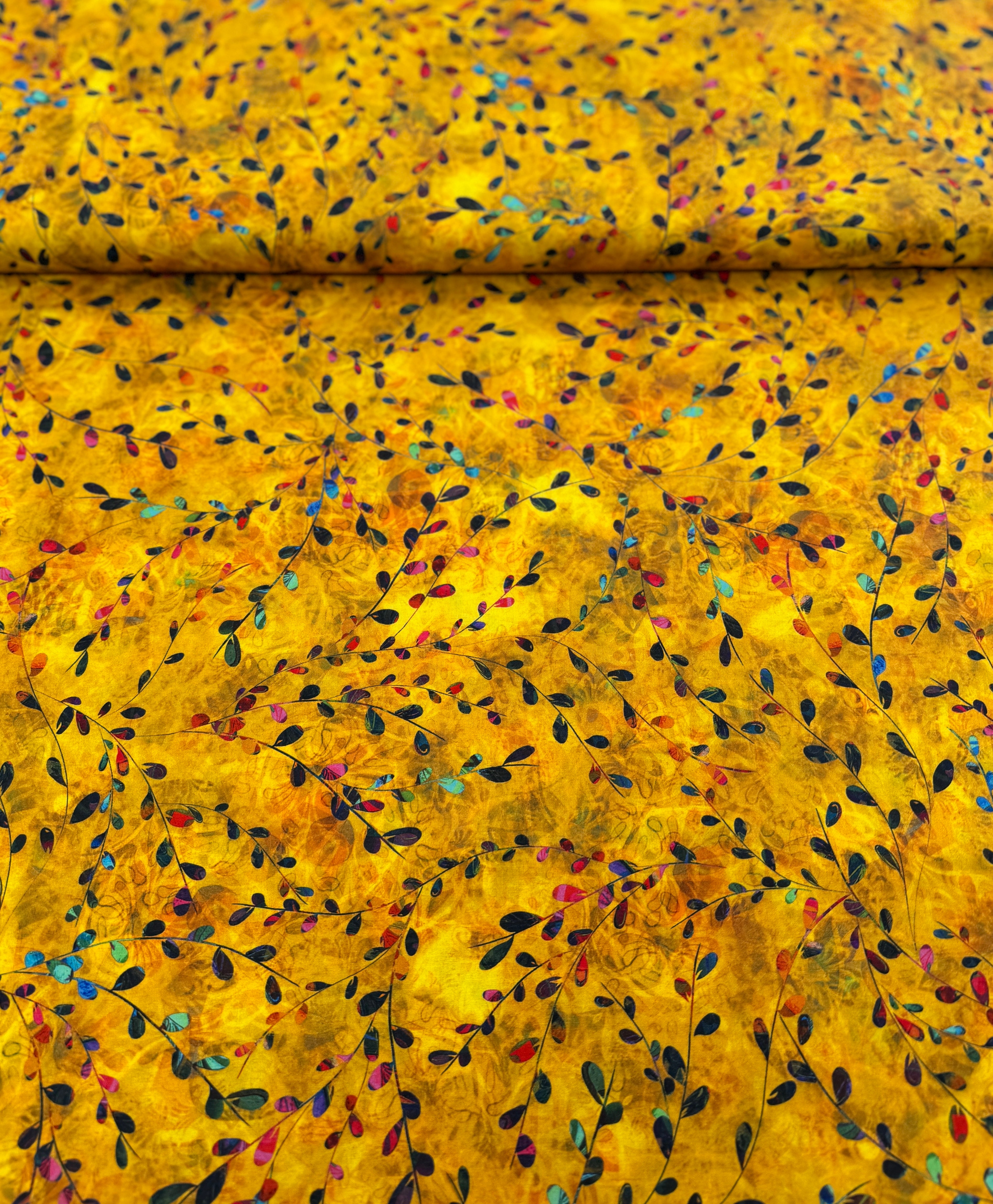 Venice - Foliage Yellow Yardage