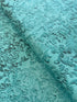 Embossed Scroll Teal Yardage