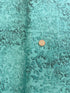 Embossed Scroll Teal Yardage
