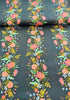 English Garden - Floral Vines Navy Canvas Yardage