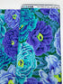 Kaffe Fassett Collective Tibetan Peony Blue Fabric by Philip Jacobs