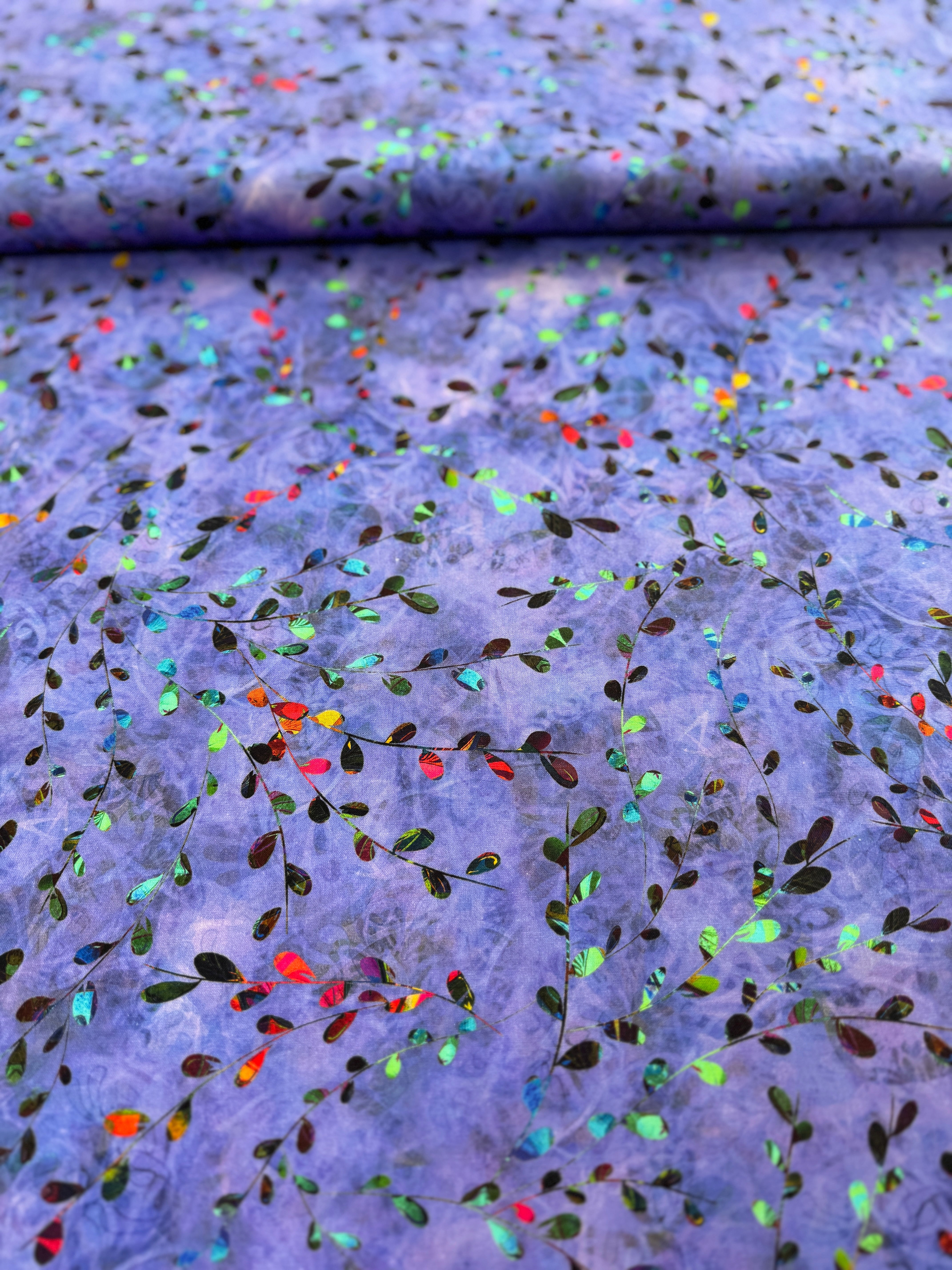 Venice - Foliage Periwinkle Yardage