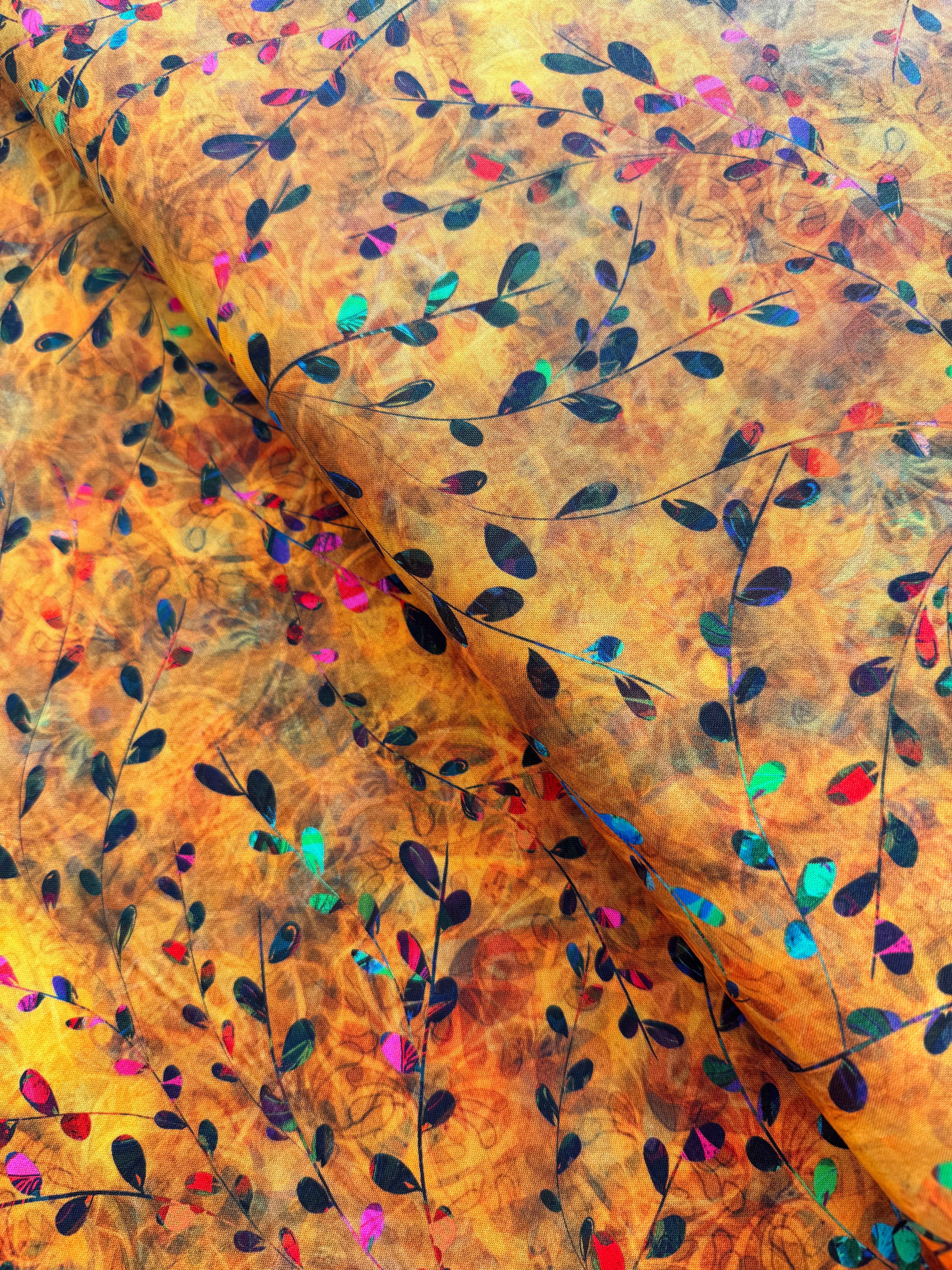 Venice - Foliage Marigold Yardage