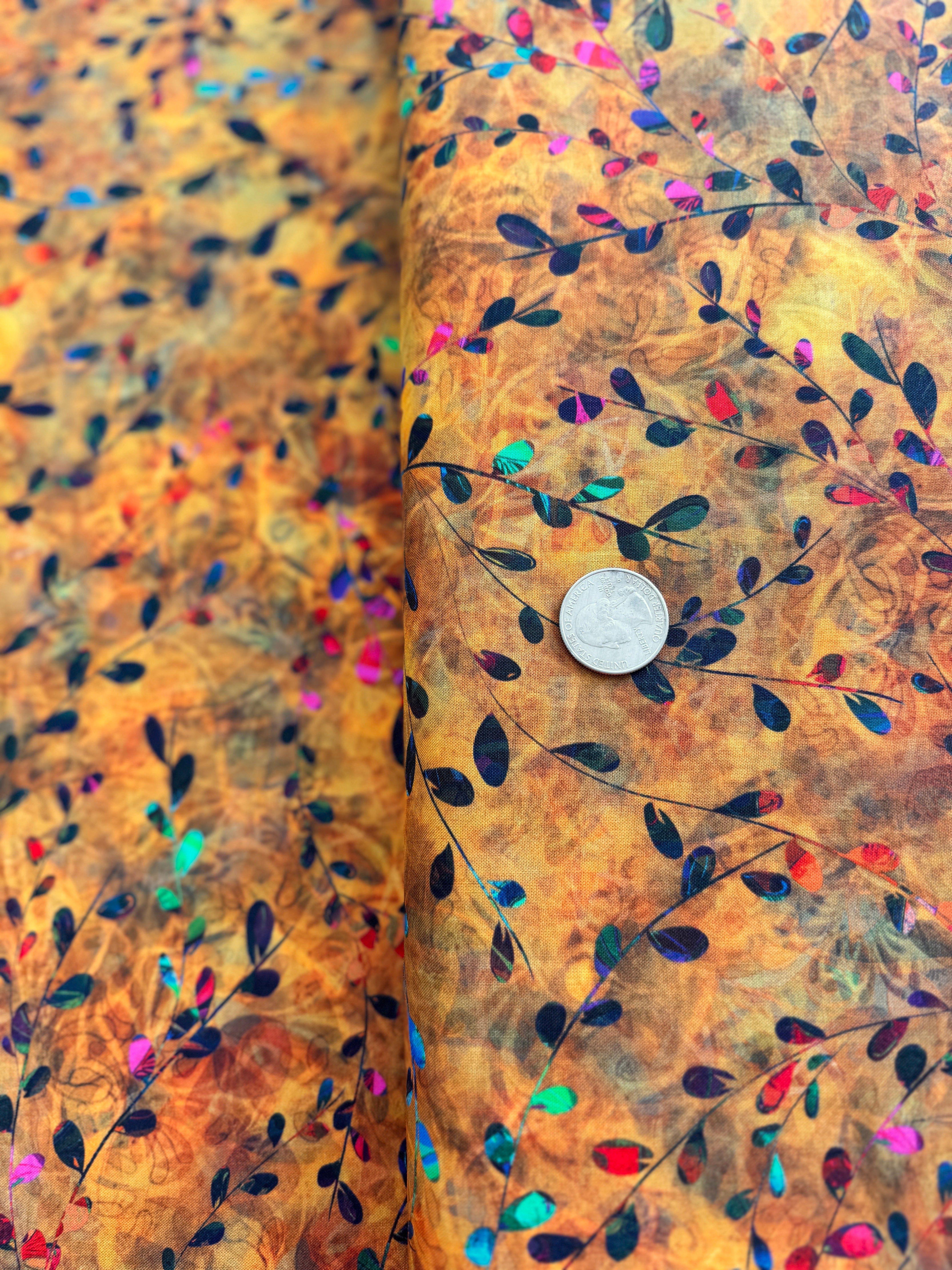 Venice - Foliage Marigold Yardage
