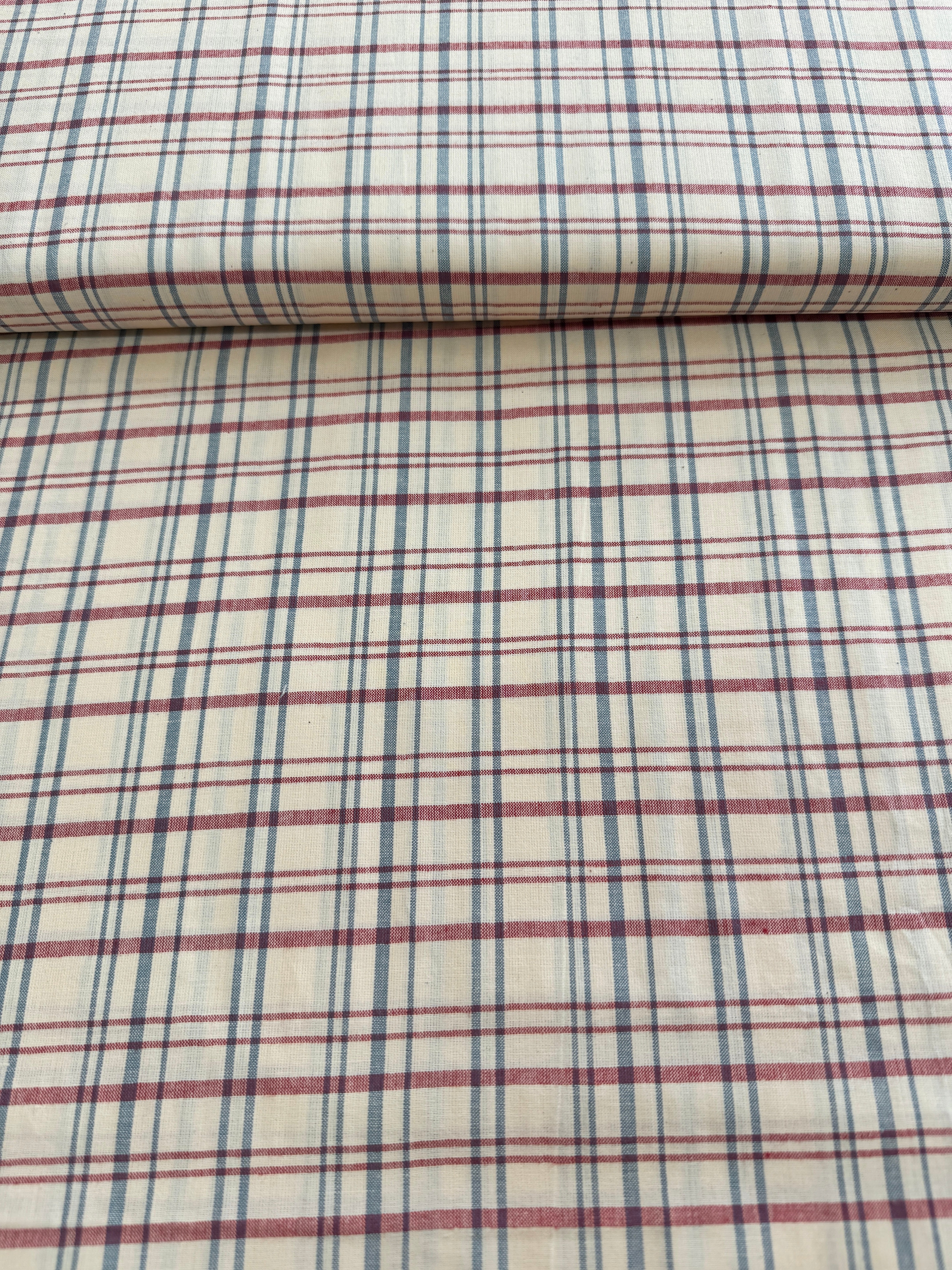 Vive La France Wovens - Rouge Indigo Plaid Yardage