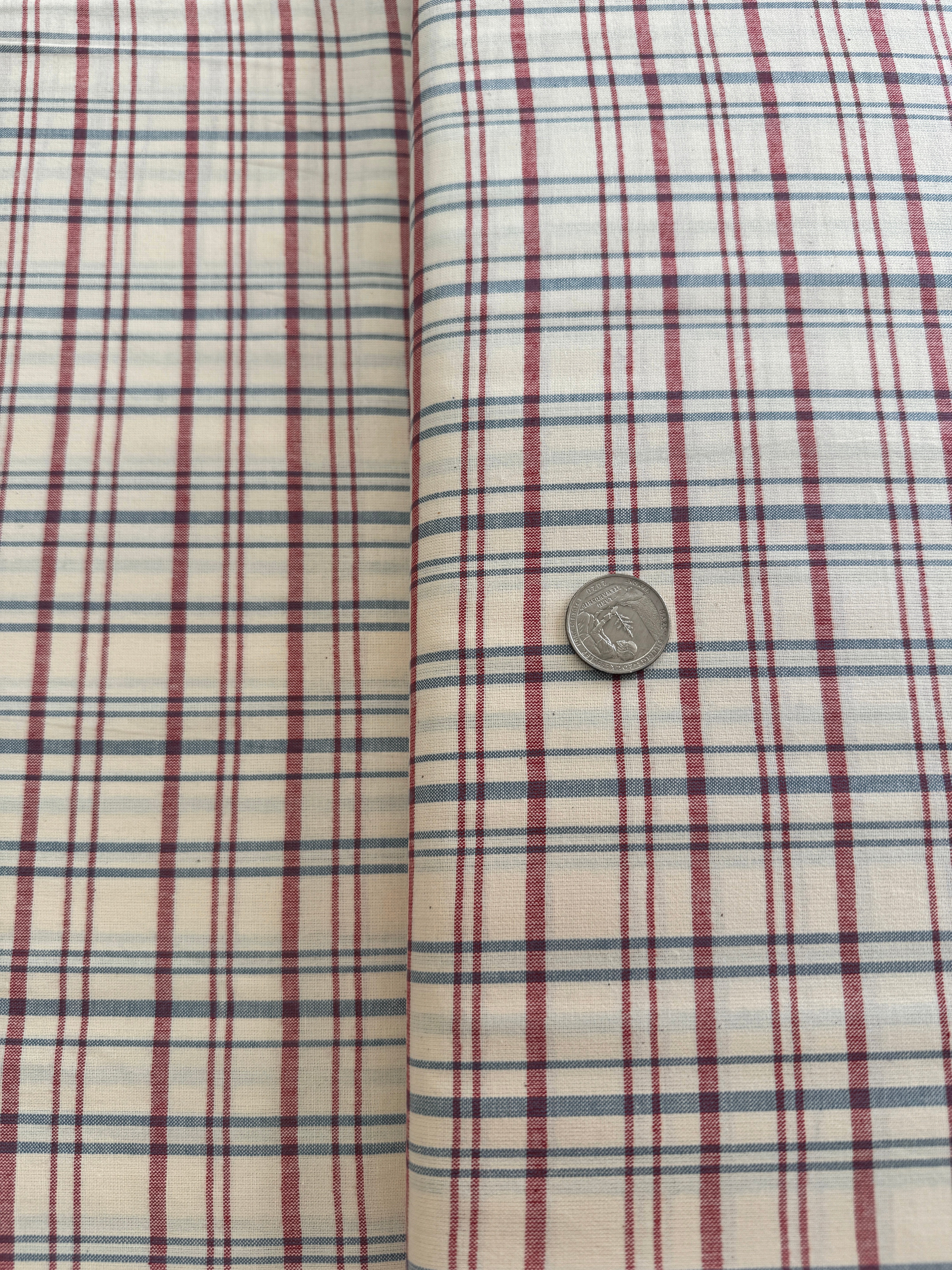 Vive La France Wovens - Rouge Indigo Plaid Yardage