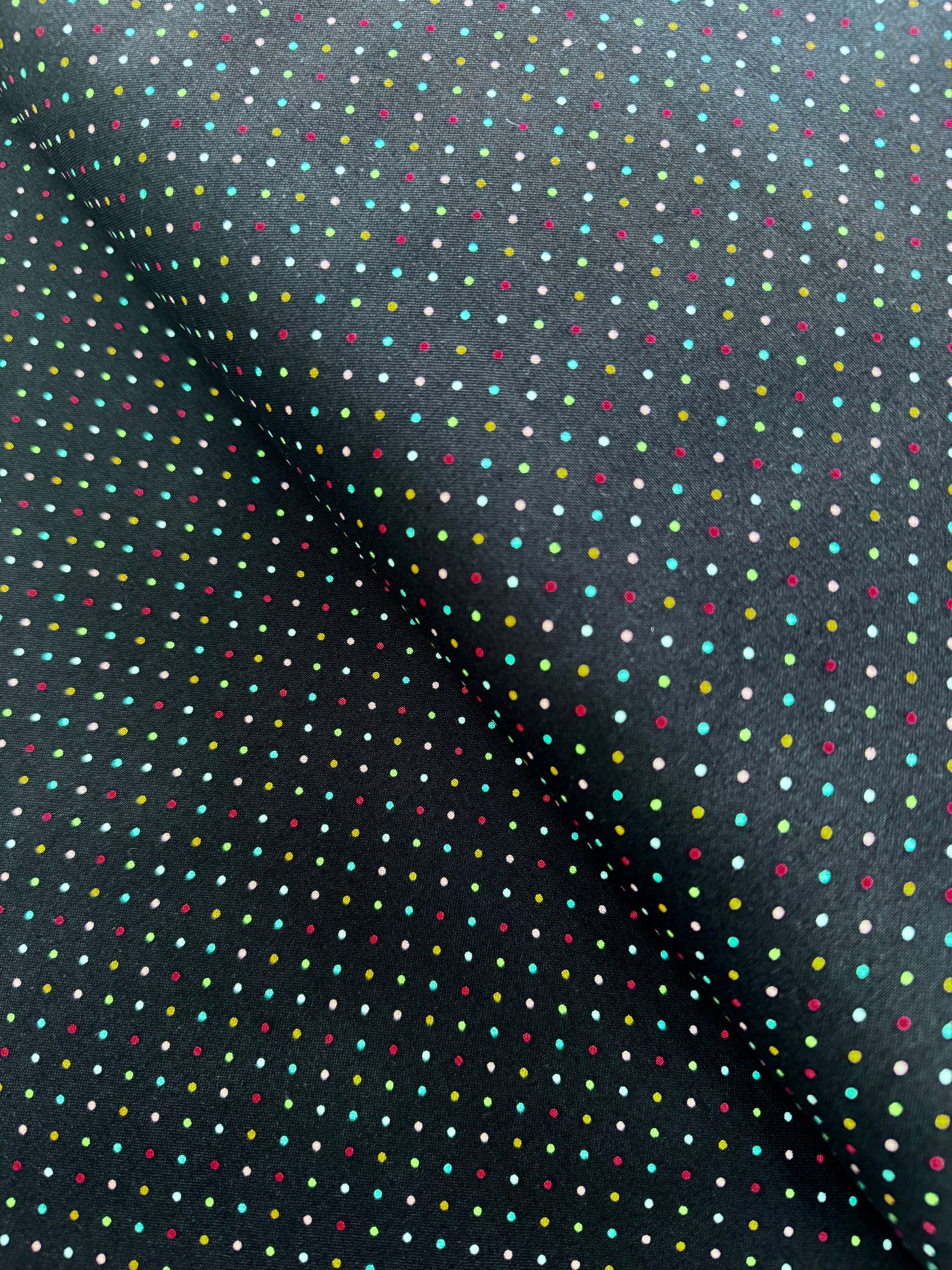 Essential Dots Black Multi Yardage