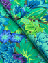 Lavinia Green fabric by Philip Jacobs for the Kaffe Fassett Collective, bold floral cotton quilting fabric with lush green leaves and botanical details.