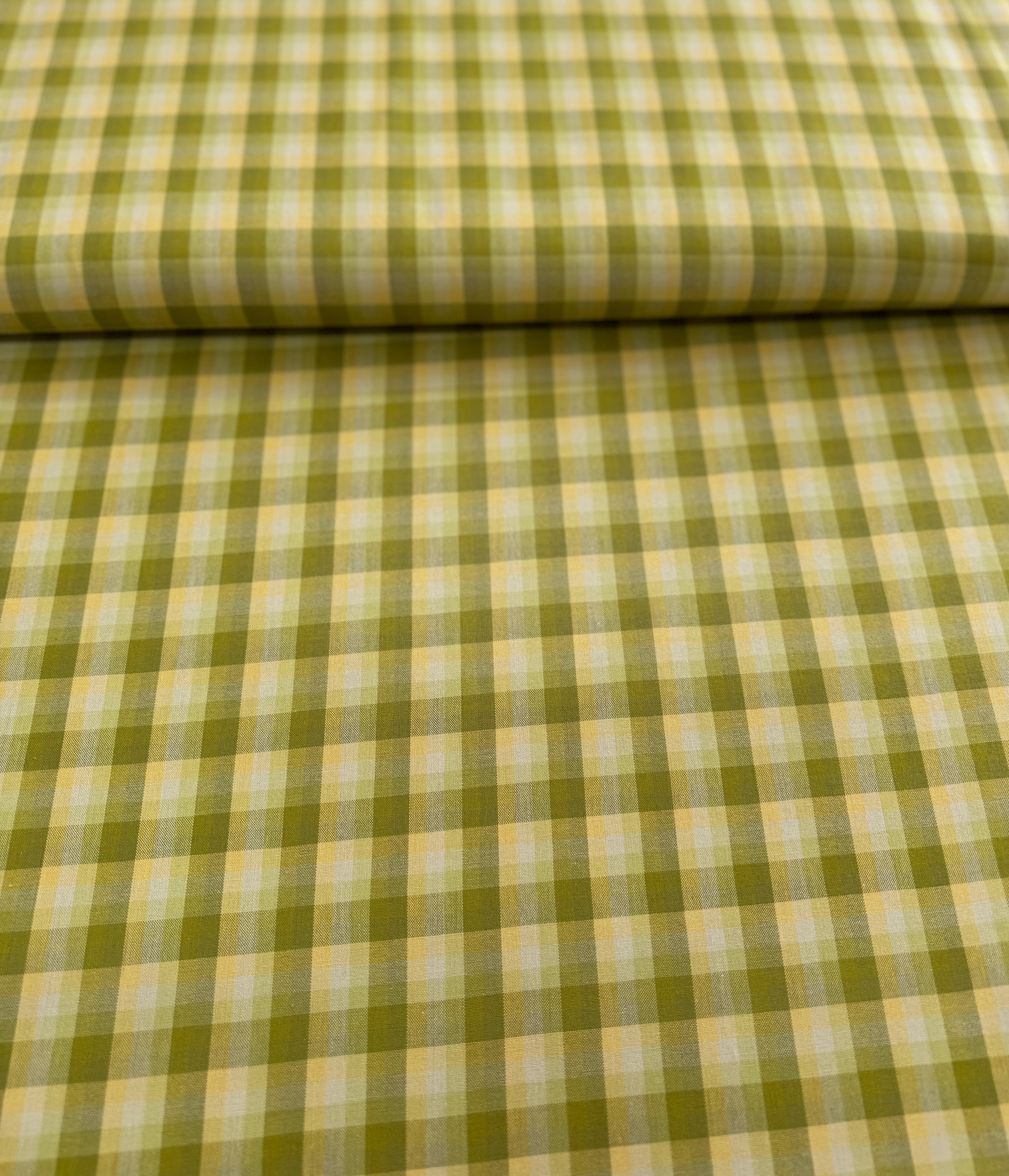 Kitchen Window Wovens - Yarn Dyed Check Plaid Zucchini Yardage