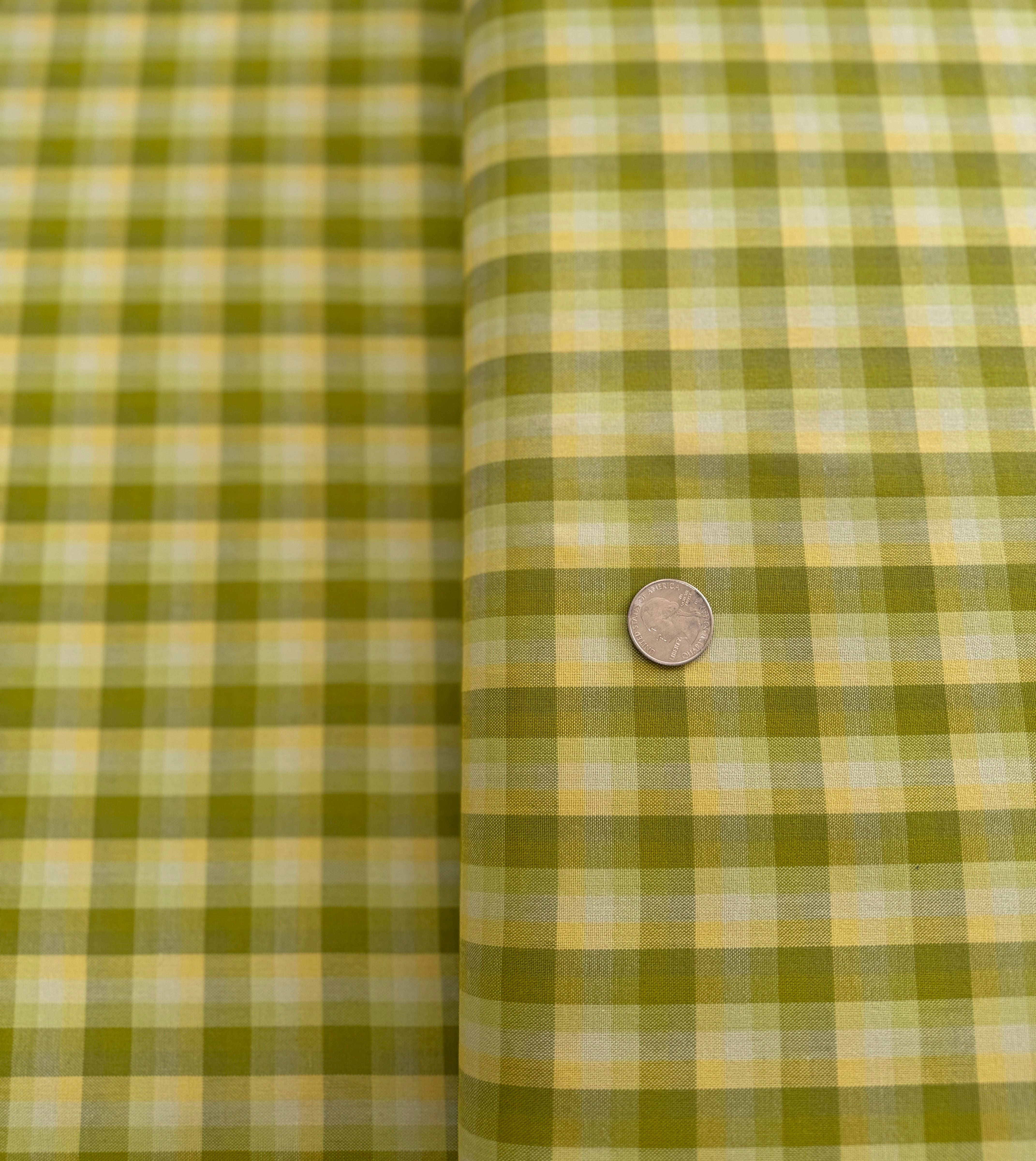 Kitchen Window Wovens - Yarn Dyed Check Plaid Zucchini Yardage