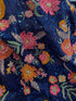 Embroidered Dark Blue Viscose Georgette Fabric with Sequins and Thread Work