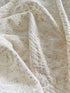 Cream Viscose Georgette Embroidered Fabric With Sequins and Thread Work