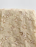 Cream Floral Embroidered Lace Fabric